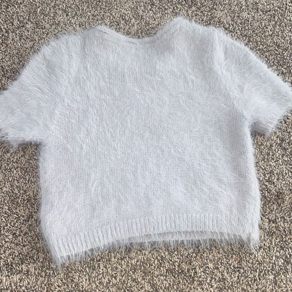 UO Fuzzy Crop Top Sweater, Kimchi Blue - Picture 6 of 9